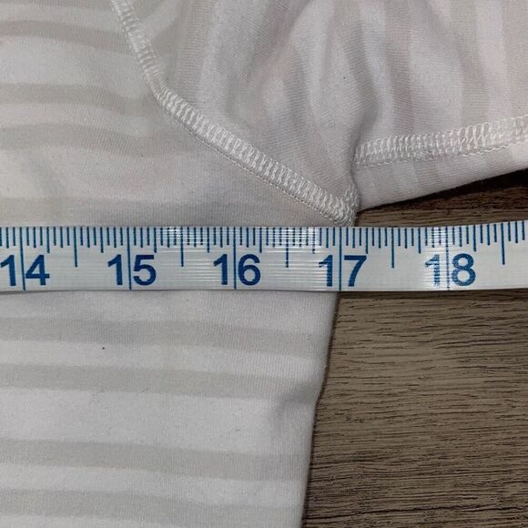 Lululemon Womens Twin Stripe Nimbus Full Zip Blissed Out Jacket White Gray Small - Picture 7 of 8